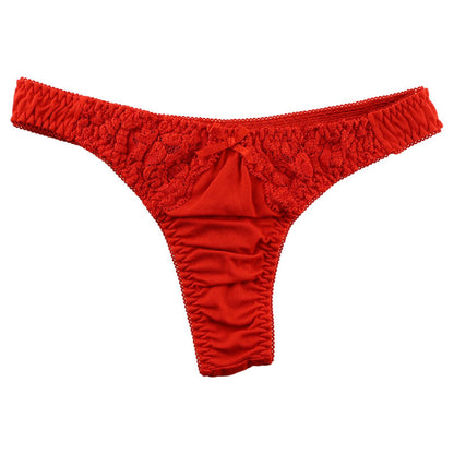 【OUTLET】ラ・ポーム SSS生地 レース Tバックショーツ 321121