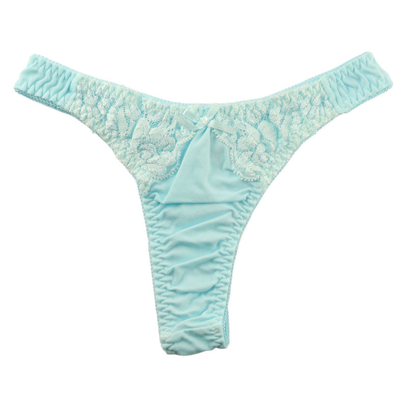 La-Pomme SSS fabric lace T-back shorts 321121