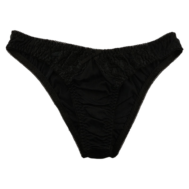【OUTLET】ラ・ポーム SSS生地 レース フルバックショーツ 321122