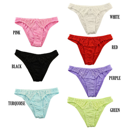 【OUTLET】ラ・ポーム SSS生地 レース フルバックショーツ 321122