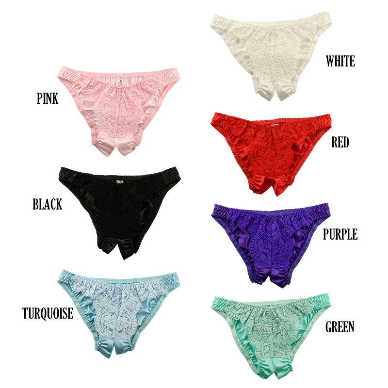 La-Pomme Felica Fabric Open Crotch Fullback Shorts 322045