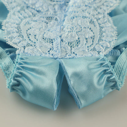 La-Pomme Felica Fabric Open Crotch Fullback Shorts 322045
