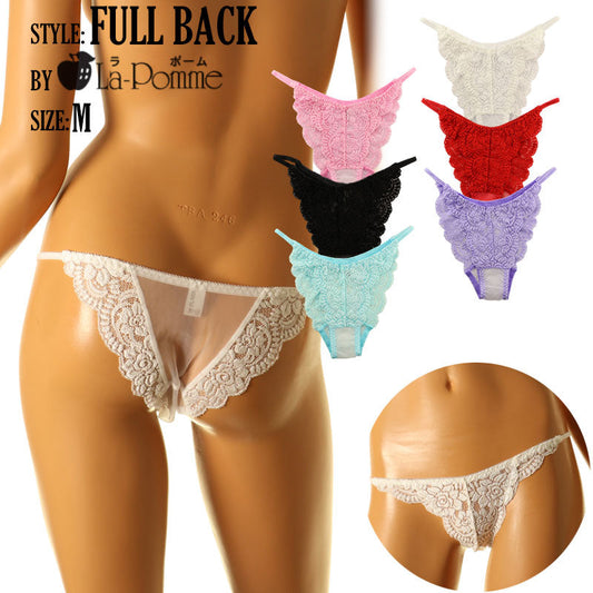 La-Pomme 20 Half Fabric Lace Fullback Shorts 322047
