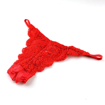 La-Pomme 20 Half Fabric Open Crotch T-Back Shorts 322052