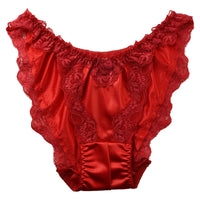 La-Pomme Felica fabric tulle lace open crotch full back shorts 422034