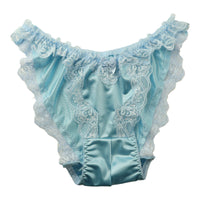 La-Pomme Felica fabric tulle lace open crotch full back shorts 422034