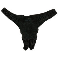 La Paume satin open crotch thong shorts 422036