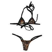 La-Pomme MFS fabric leopard print micro bikini set 52966