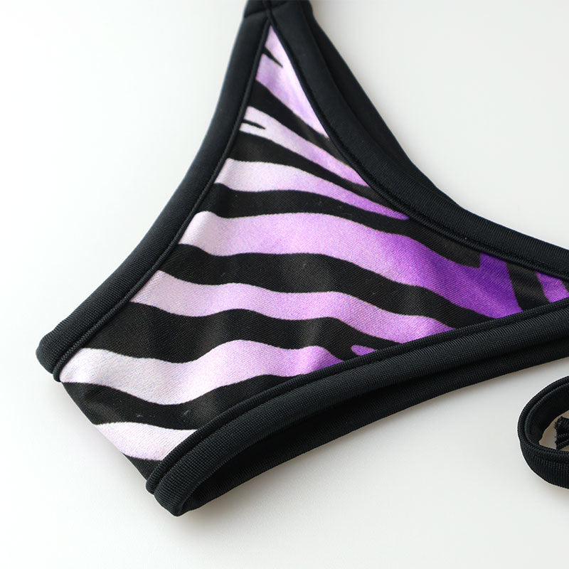 La Paume SLKS Fabric Animal Print Micro Bikini Set 536016