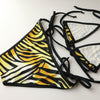 La Paume SLKS fabric animal print micro bikini set 540002