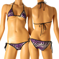 La Paume SLKS fabric animal print micro bikini set 540002