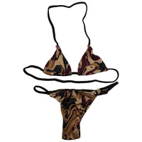 La Paume SLKS fabric camouflage pattern micro bikini set 540006