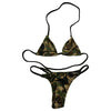 La Paume SLKS fabric camouflage pattern micro bikini set 540006