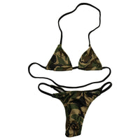 La Paume SLKS fabric camouflage pattern micro bikini set 540006