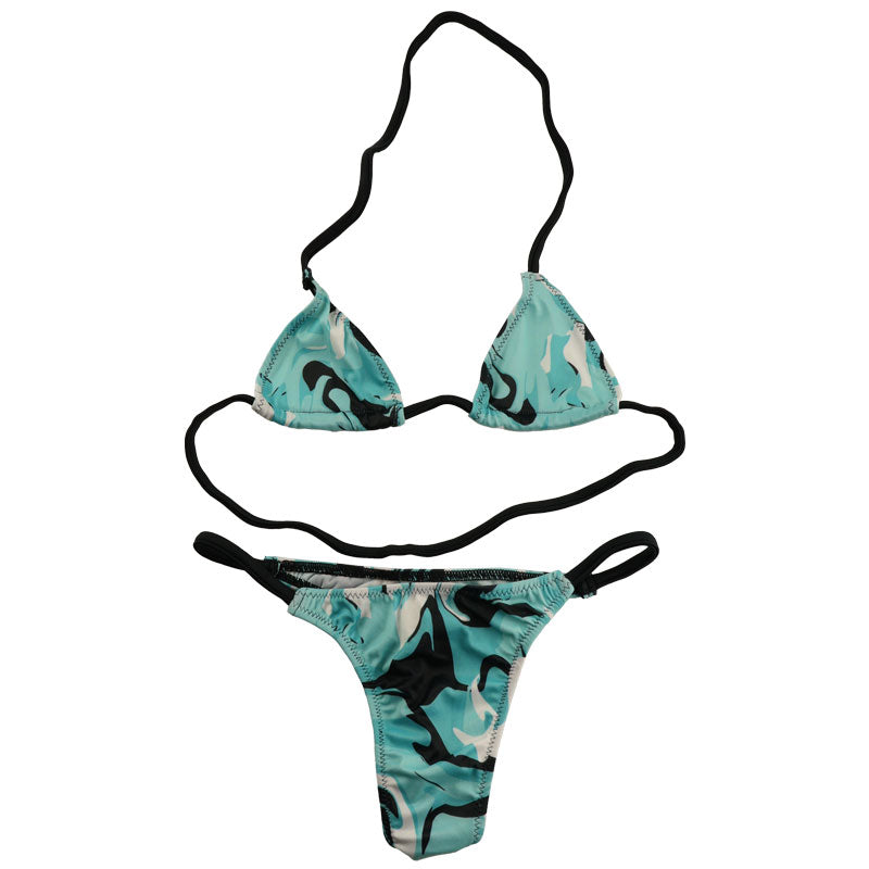 La-Pomme SLKS fabric camouflage pattern micro bikini set 540006