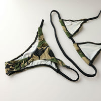 La-Pomme SLKS fabric camouflage pattern micro bikini set 540006