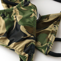 La Paume SLKS fabric camouflage pattern micro bikini set 540006