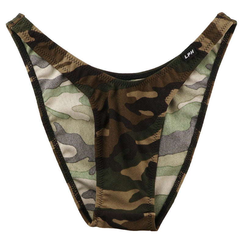 [OUTLET] Men's camouflage print half-back bikini, made in Japan, no seam, 619145