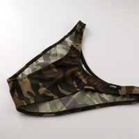 [OUTLET] Men's camouflage print half-back bikini, made in Japan, no seam, 619145