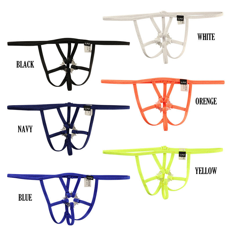 Men's Super WET Fabric G-String Bikini with Support Ring 621034