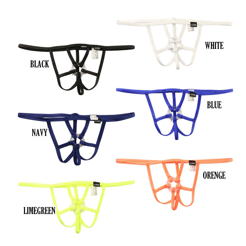 Men's Super WET fabric G-string bikini with support ring 621036