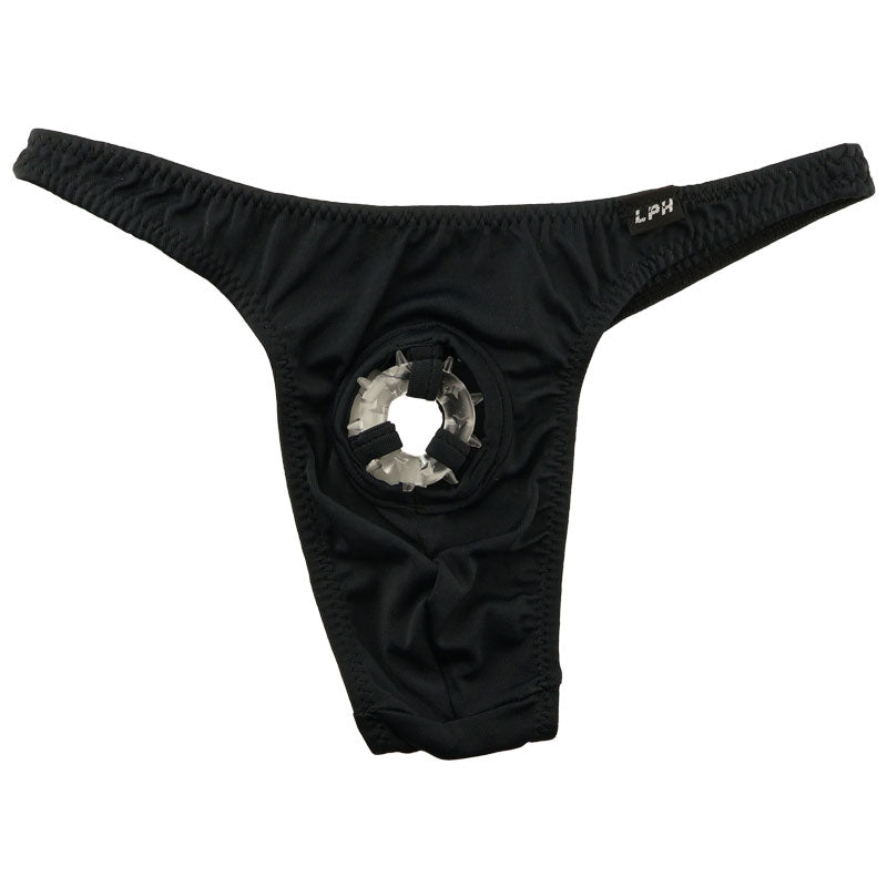 Men's E6000 fabric T-back bikini with support ring 723004