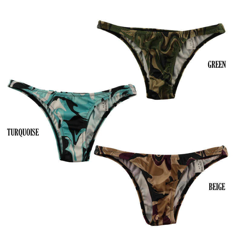 Unisex SLKS Fabric Camouflage Print Half Back Bikini 723023