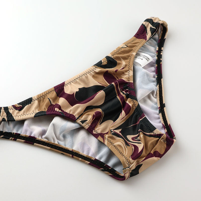 Unisex camouflage print SLKS half back shorts with silky feel 723024