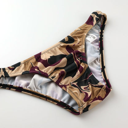 Unisex camouflage print SLKS half back shorts with silky feel 723024