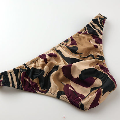 Unisex camouflage print SLKS half back shorts with silky feel 723024
