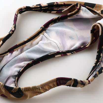 Unisex camouflage print SLKS half back shorts with silky feel 723024
