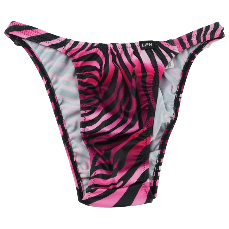 Men's SLKS Animal Print Shiny Half Back Bikini 724009