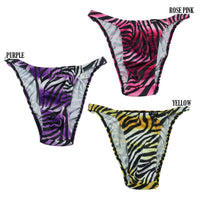 Men's SLKS Animal Print Shiny Half Back Bikini 724009