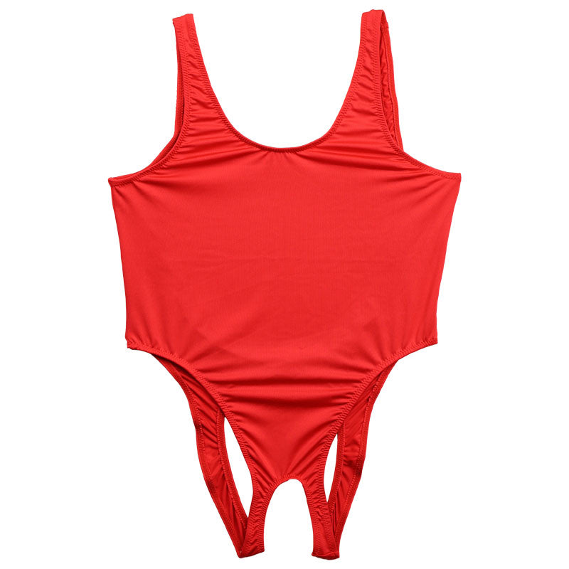 La-Pomme T2S fabric crotch opening O-back leotard 93969