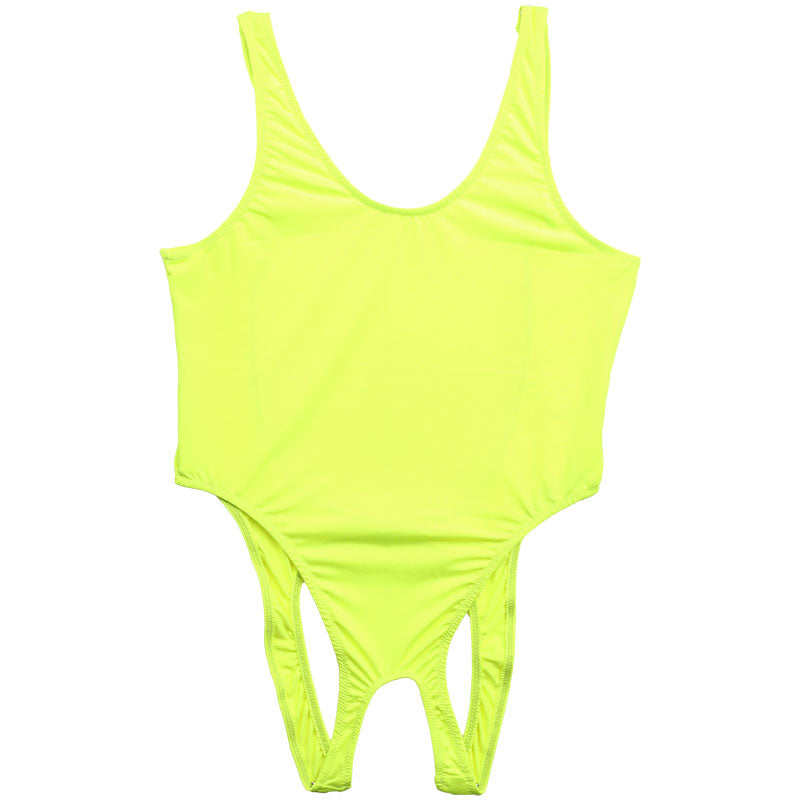 La-Pomme T2S fabric crotch opening O-back leotard 93969