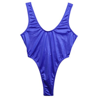 La-Pomme Super WET fabric high leg leotard 94354