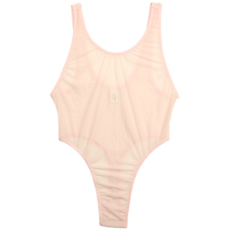 La-Pomme GUS fabric high leg leotard 94360