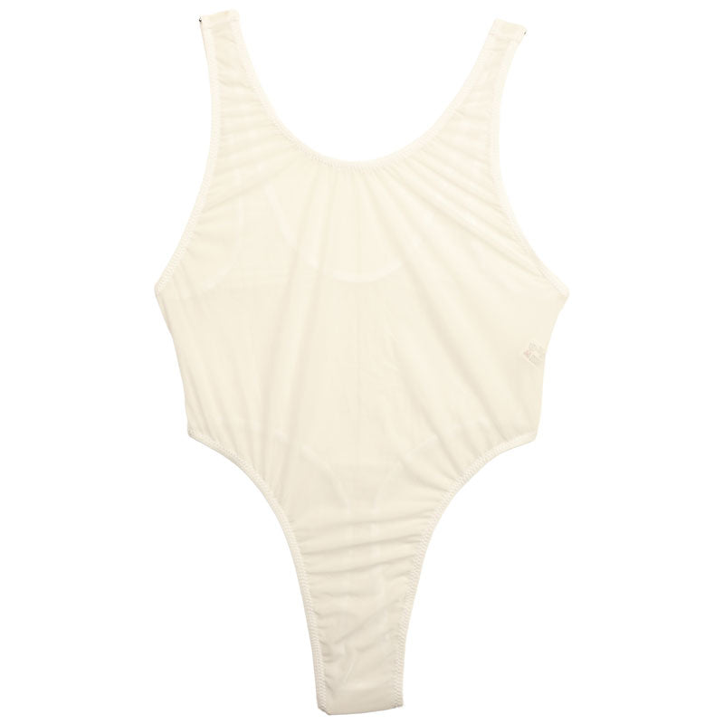 La-Pomme GUS fabric high leg leotard 94360