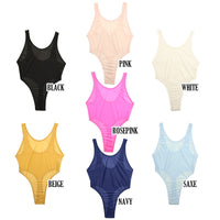 La-Pomme GUS fabric high leg leotard 94360