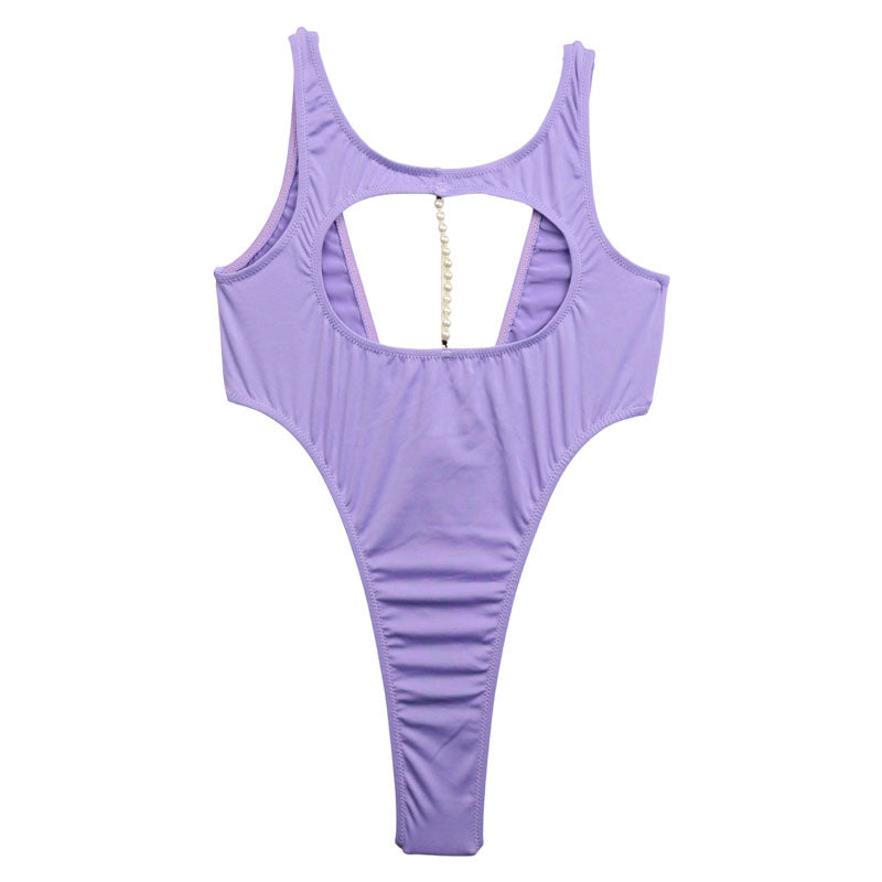 La Paume E6000 fabric leotard with pearl accessories 94950