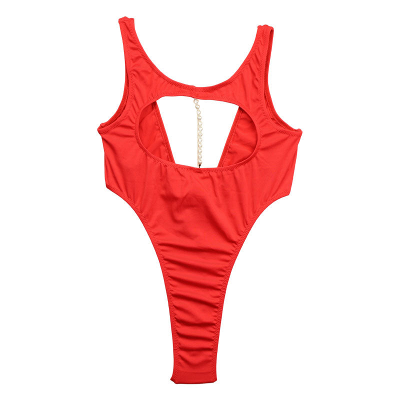 La-Pomme E6000 fabric leotard with pearl accessories 94950